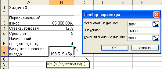 Лабораторная работа: Решение финансовых задач при помощи Microsoft Excel